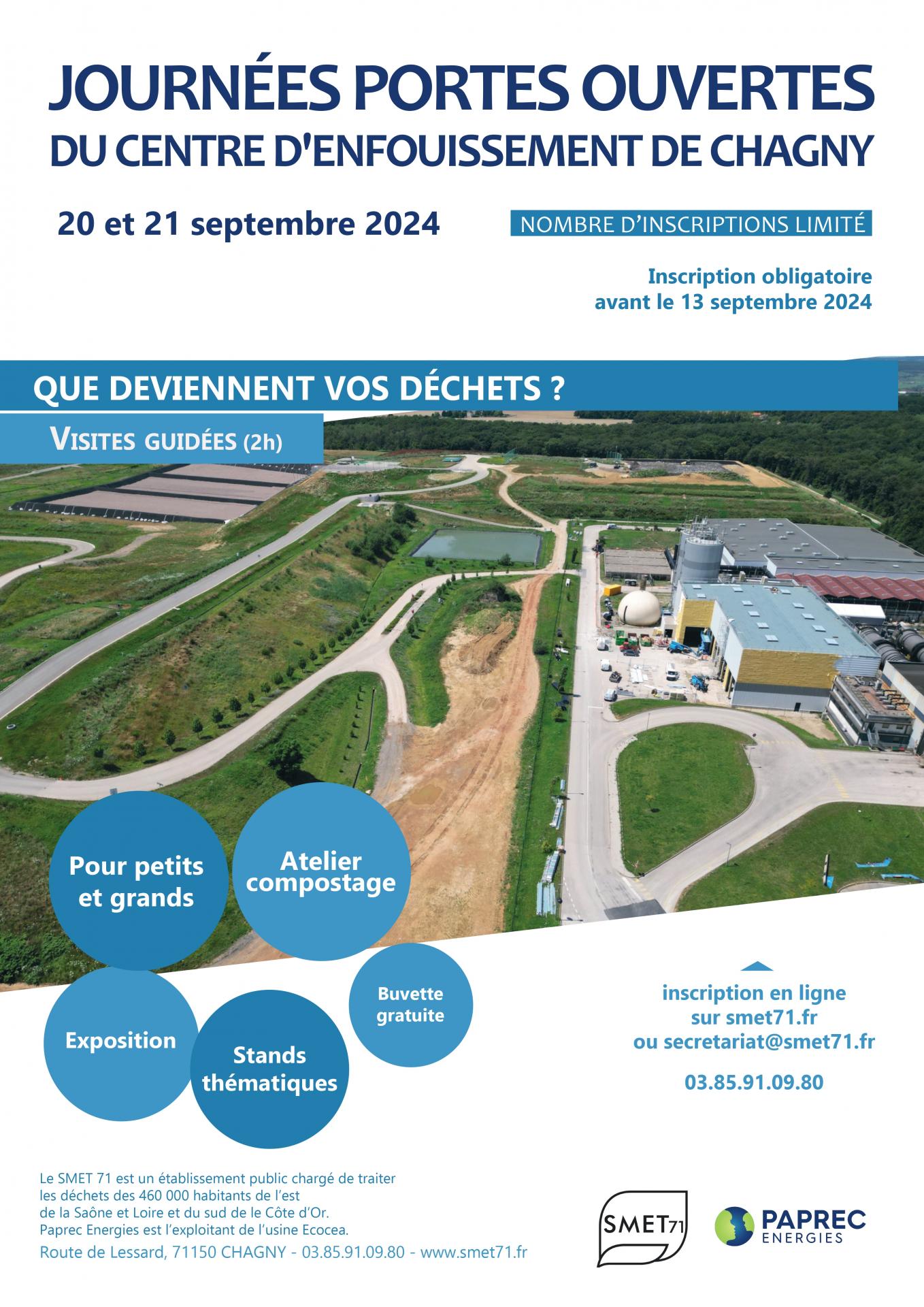 affiche portes ouvertes SMET 71 Chagny 20 & 21 SEPTEMBRE 2024